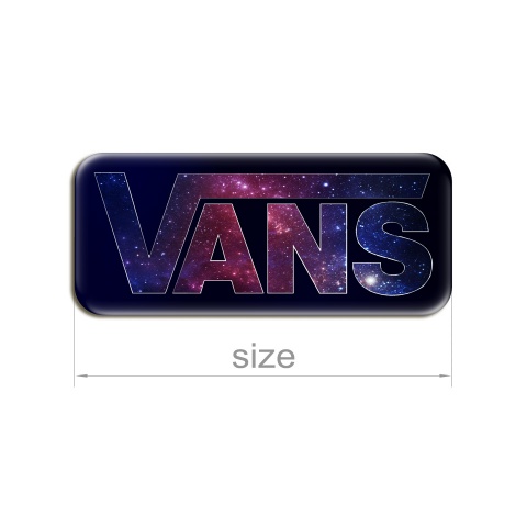 Vans Stickers Domed Black and purple galaxy 2 pcs