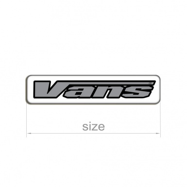 Vans Stickers domed white and grey logo 2 pcs
