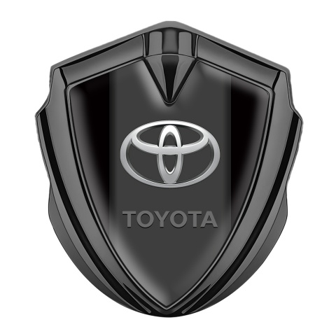 Toyota Bodyside Emblem Badge Graphite Black Base Chromatic Oval Logo
