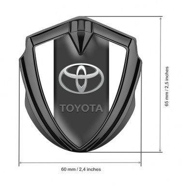 Toyota Trunk Emblem Badge Graphite White Base Center Column Design