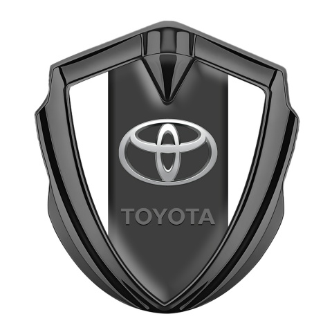 Toyota Trunk Emblem Badge Graphite White Base Center Column Design