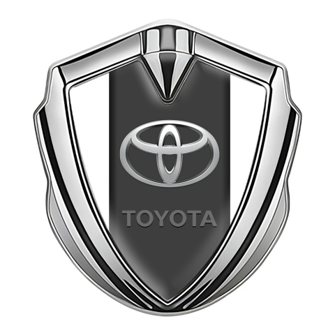 Toyota Trunk Emblem Badge Silver White Base Center Column Design