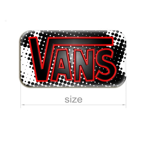 Vans stickers domed white and black point 2 pcs