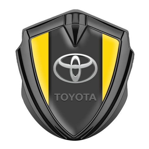 Toyota Bodyside Emblem Self Adhesive Graphite Yellow Charcoal Oval Logo
