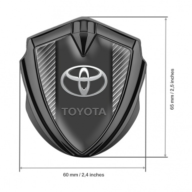 Toyota Emblem Badge Self Adhesive Graphite Light Carbon Base Elliptic Logo