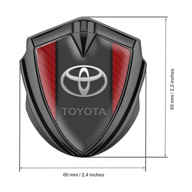 Toyota Bodyside Emblem Badge Graphite Red Carbon Sides Oval Logo