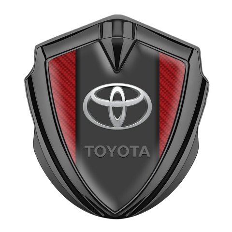 Toyota Bodyside Emblem Badge Graphite Red Carbon Sides Oval Logo