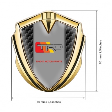 Toyota TRD Trunk Emblem Badge Gold Grey Tricolor Logo Design
