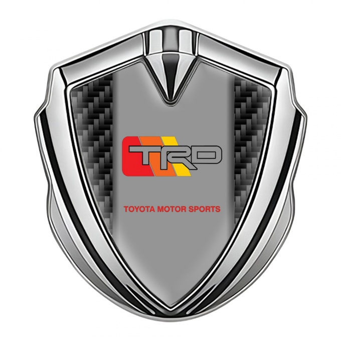 Toyota TRD Trunk Emblem Badge Silver Grey Tricolor Logo Design