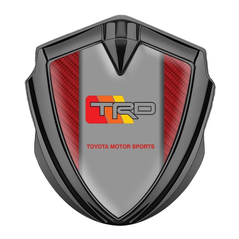 Toyota TRD Bodyside Domed Emblem Graphite Red Carbon Tricolor Edition