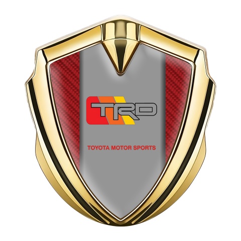 Toyota TRD Bodyside Domed Emblem Gold Red Carbon Tricolor Edition