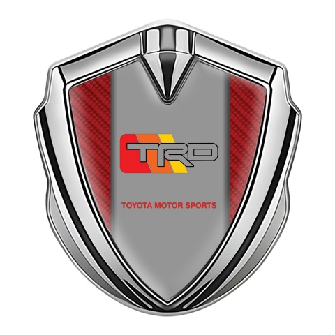 Toyota TRD Bodyside Domed Emblem Silver Red Carbon Tricolor Edition