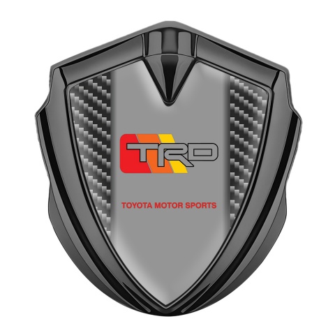 Toyota TRD Bodyside Emblem Self Adhesive Graphite Carbon Frame Racing Logo