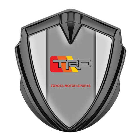 Toyota TRD 3D Car Metal Domed Emblem Graphite Moon Grey Color Logo