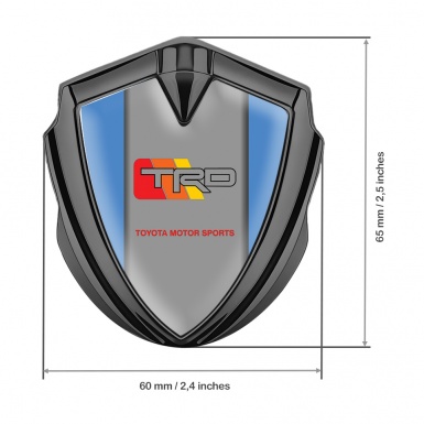 Toyota TRD Emblem Badge Self Adhesive Graphite Blue Sides Tricolor Design