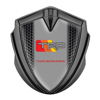 Toyota TRD Emblem Fender Badge Graphite Dark Grate Color Racing Logo
