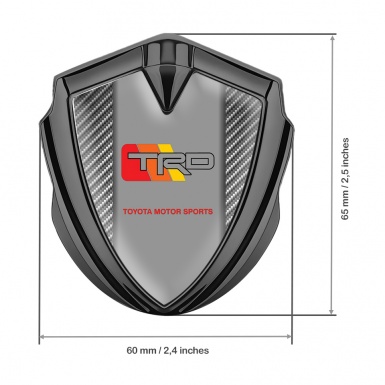 Toyota TRD Fender Emblem Badge Graphite Light Carbon Tricolor Motif