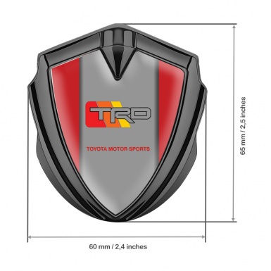 Toyota TRD Emblem Self Adhesive Graphite Red Frame Racing Edition