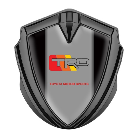 Toyota TRD Trunk Emblem Badge Graphite Black Base Grey Racing Edition