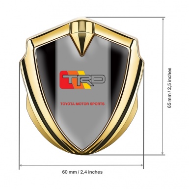 Toyota TRD Trunk Emblem Badge Gold Black Base Grey Racing Edition