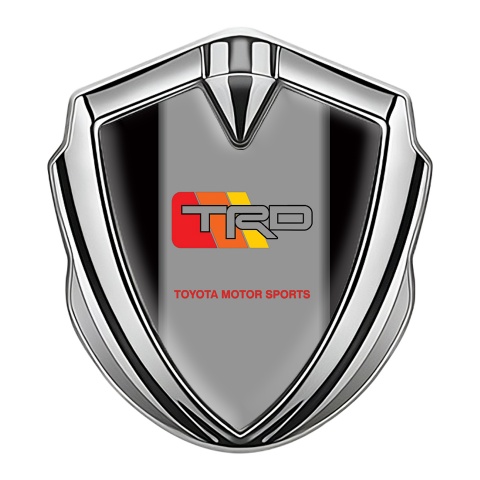 Toyota TRD Trunk Emblem Badge Silver Black Base Grey Racing Edition