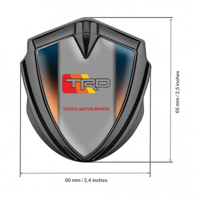 Toyota TRD Emblem Car Badge Graphite Gradient Base Grey Racing Motif