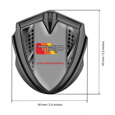 Toyota TRD Bodyside Domed Emblem Graphite Mixed Mesh Racing Colors