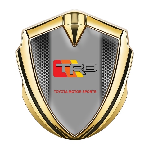 Toyota TRD Bodyside Emblem Self Adhesive Gold Light Mesh Racing Logo