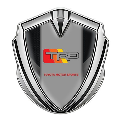 Toyota TRD Metal Emblem Self Adhesive Silver Grey Wings Sport Edition