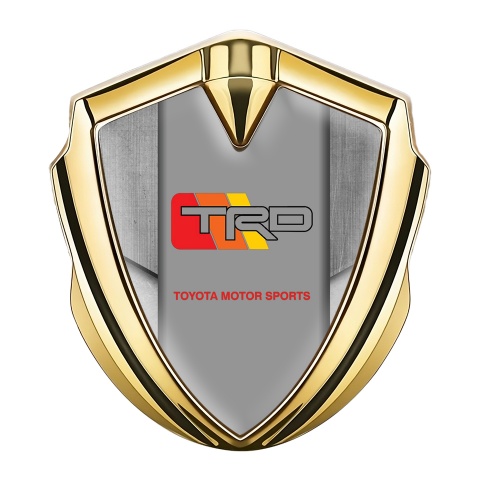 Toyota TRD Bodyside Badge Self Adhesive Gold Stone Effect Tricolor