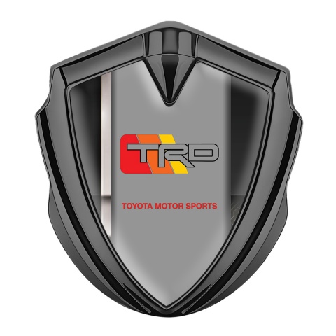 Toyota TRD Emblem Badge Self Adhesive Graphite Black White Pearl Stripe