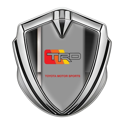 Toyota TRD Emblem Badge Self Adhesive Silver Black White Pearl Stripe