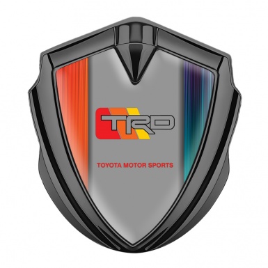 Toyota TRD Emblem Fender Badge Graphite Color Mesh Racing Tricolor