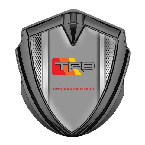 Toyota TRD Fender Emblem Badge Graphite Grey Mesh Steel Poles Edition