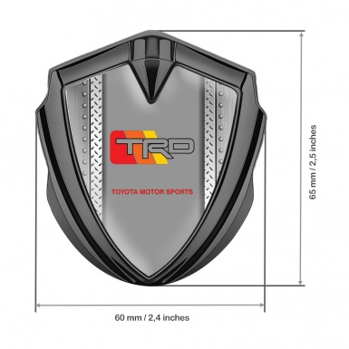 Toyota TRD Emblem Self Adhesive Graphite Metallic Frame Racing Logo