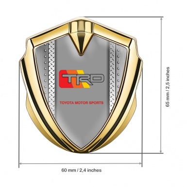 Toyota TRD Emblem Self Adhesive Gold Metallic Frame Racing Logo