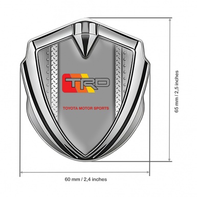 Toyota TRD Emblem Self Adhesive Silver Metallic Frame Racing Logo