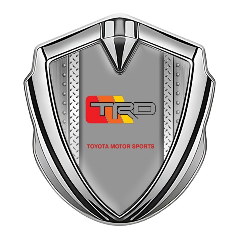 Toyota TRD Emblem Self Adhesive Silver Metallic Frame Racing Logo