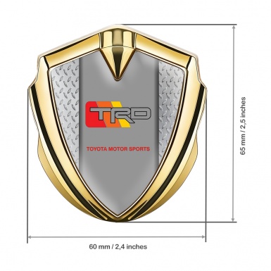 Toyota TRD Bodyside Emblem Badge Gold Treadplate Frame Sport Design