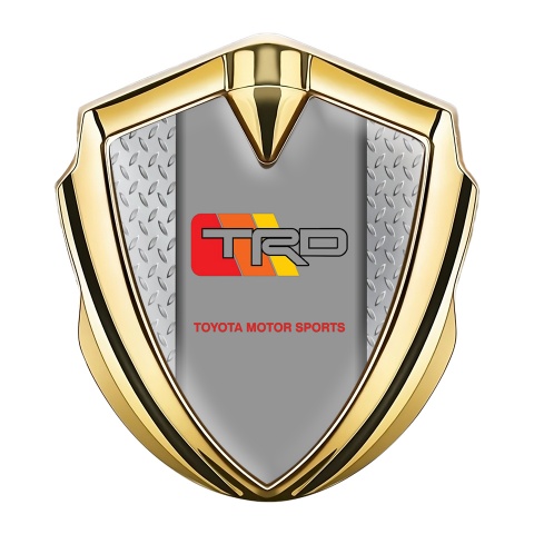 Toyota TRD Bodyside Emblem Badge Gold Treadplate Frame Sport Design