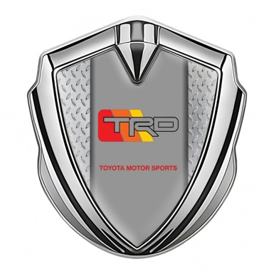 Toyota TRD Bodyside Emblem Badge Silver Treadplate Frame Sport Design