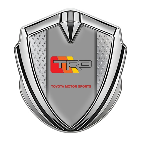 Toyota TRD Bodyside Emblem Badge Silver Treadplate Frame Sport Design