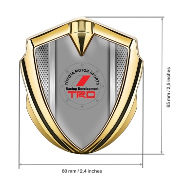 Toyota Bodyside Domed Emblem Gold Metallic Grate Oval Sport Logo