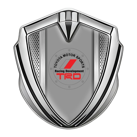 Toyota Bodyside Domed Emblem Silver Metallic Grate Oval Sport Logo