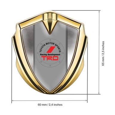 Toyota Bodyside Emblem Self Adhesive Gold Tin Panel Circle Motif Variant