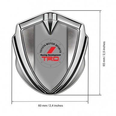 Toyota Bodyside Emblem Self Adhesive Silver Tin Panel Circle Motif Variant