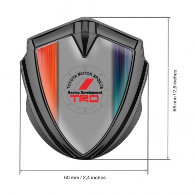 Toyota Metal Emblem Self Adhesive Graphite Gradient Frame Round Edition