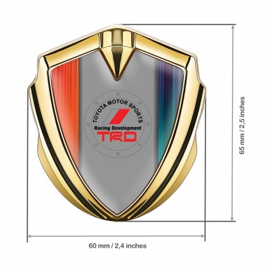 Toyota Metal Emblem Self Adhesive Gold Gradient Frame Round Edition