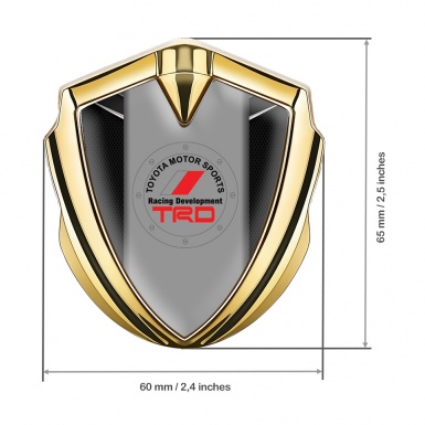 Toyota 3D Car Metal Domed Emblem Gold Charcoal Net Chrome Elements