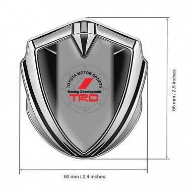 Toyota 3D Car Metal Domed Emblem Silver Charcoal Net Chrome Elements
